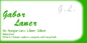gabor lamer business card