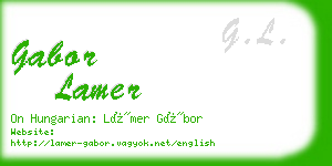 gabor lamer business card